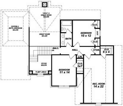 Second Floor for House Plan #053-00324