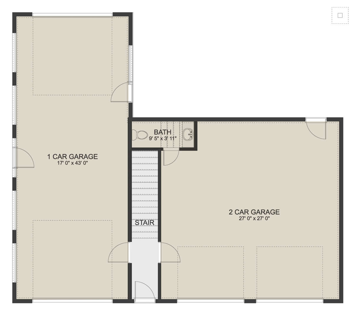 Garage Floor for House Plan #2802-00133
