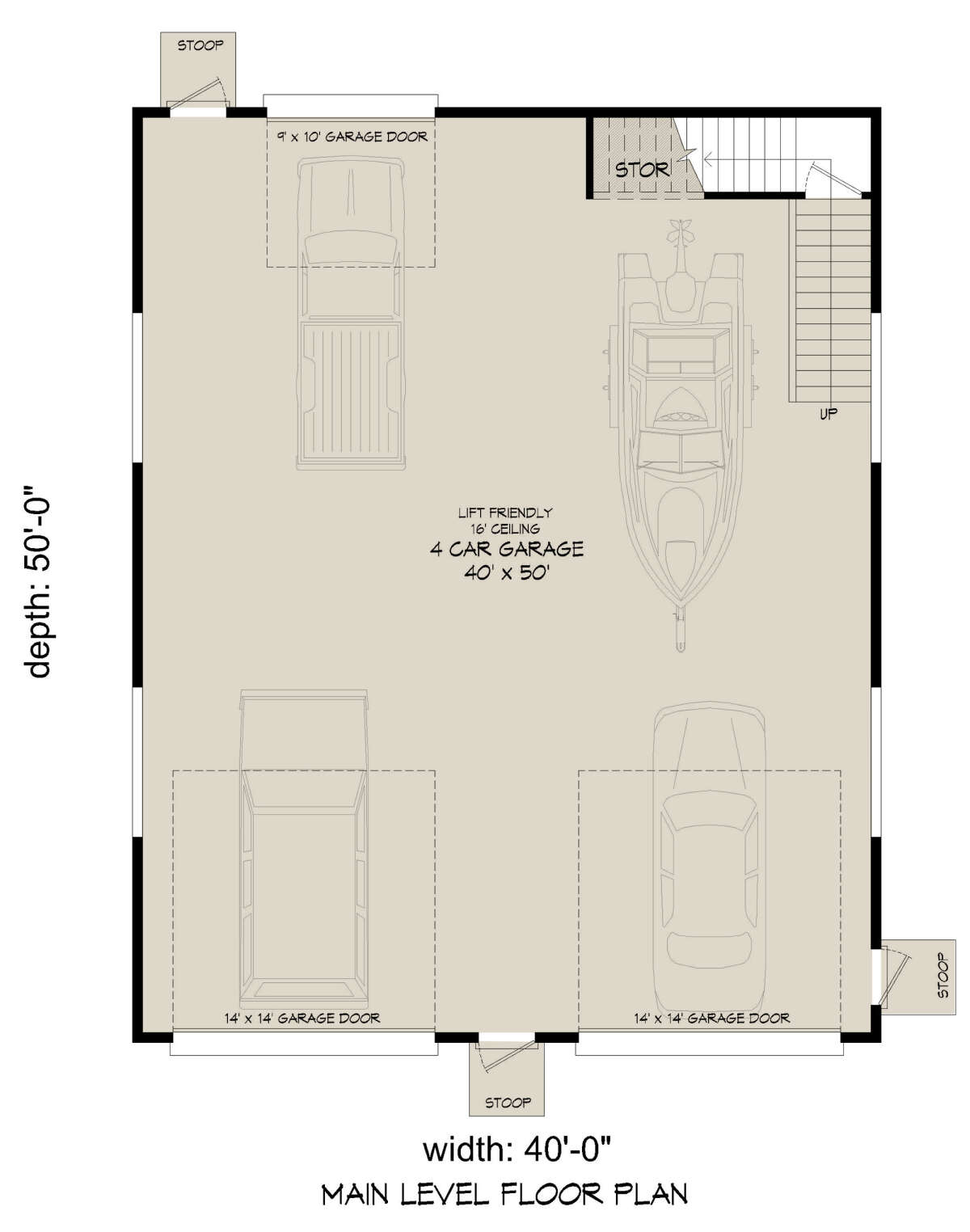 Garage Floor for House Plan #940-00428