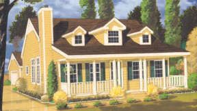 Country House Plan #033-00059 Elevation Photo
