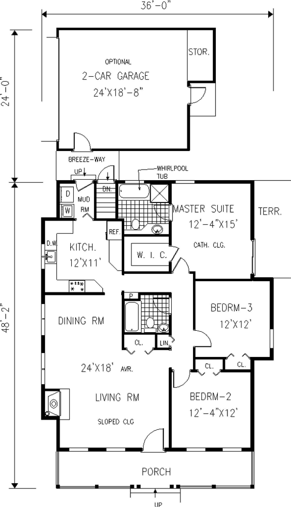 Main Floor for House Plan #033-00059