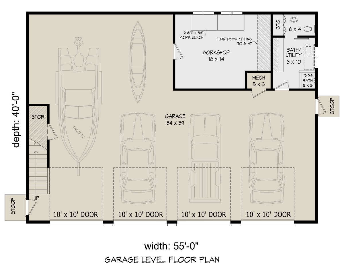 Garage Floor for House Plan #940-00434