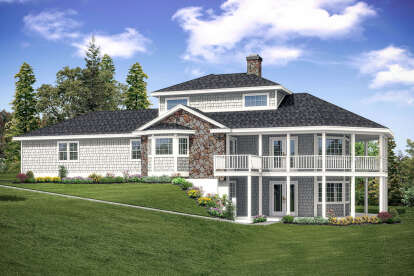 Lake Front House Plan #035-00985 Elevation Photo