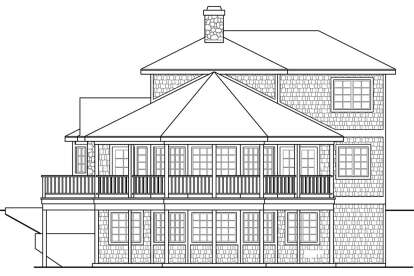 Lake Front House Plan #035-00985 Elevation Photo