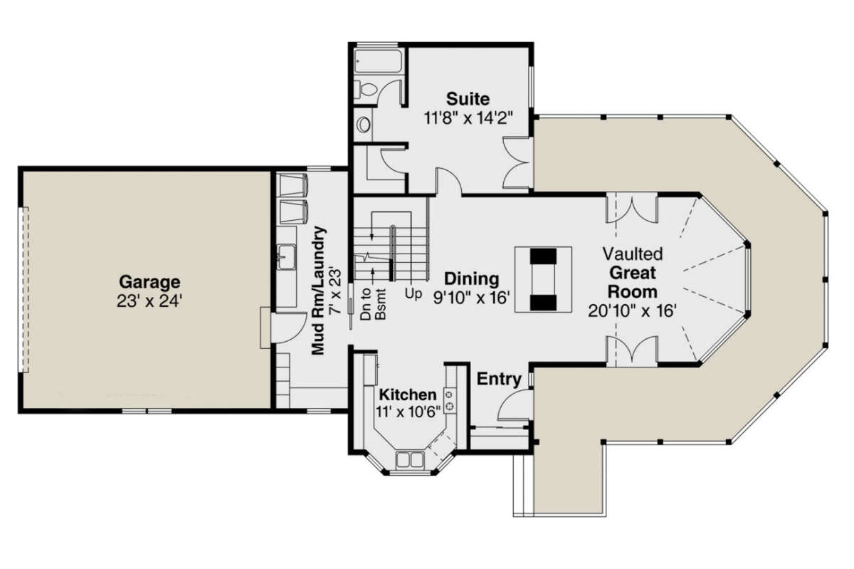 Lake Front Plan 1750 Square Feet 2 Bedrooms 2 Bathrooms 035 00985