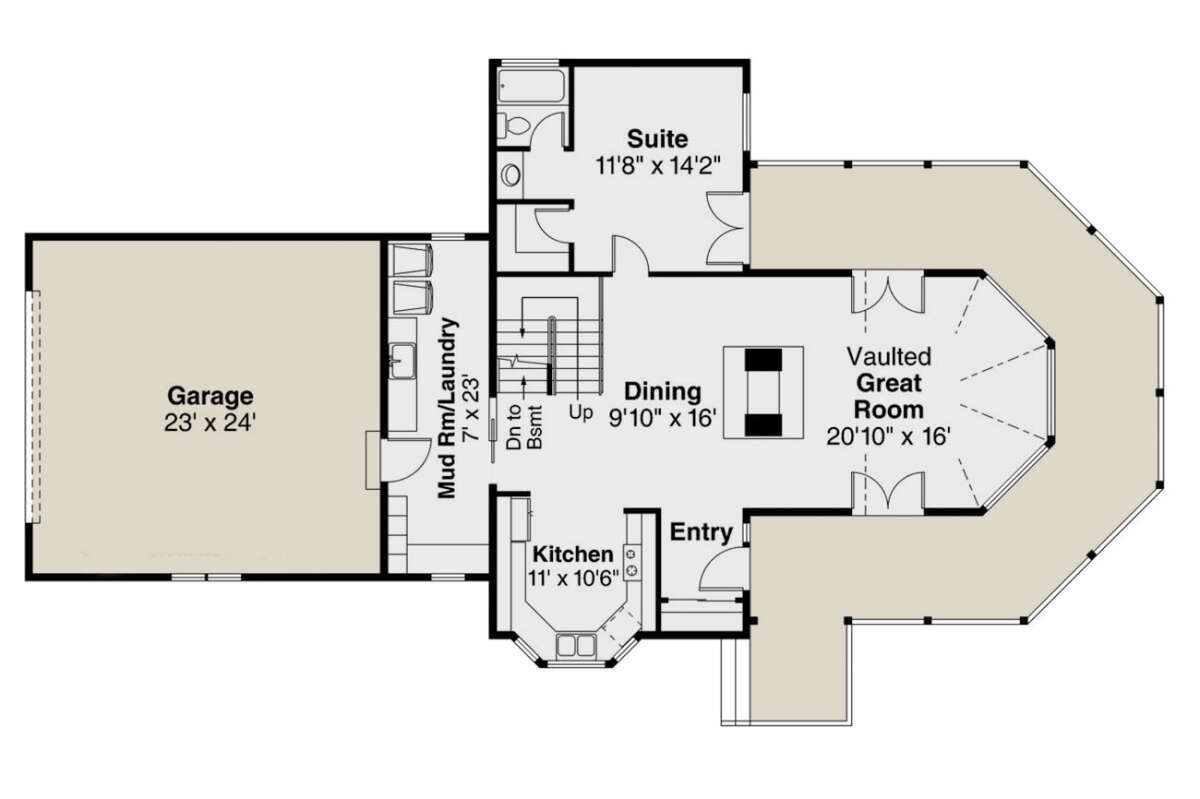 Main Floor for House Plan #035-00985