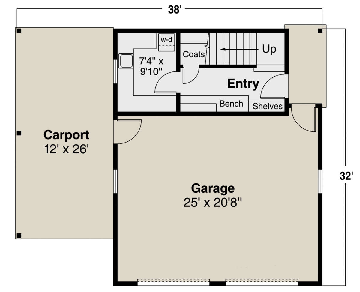 Garage Floor for House Plan #035-00986