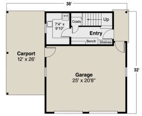 Garage Floor for House Plan #035-00986