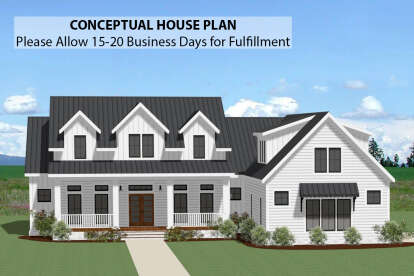 Modern Farmhouse House Plan #6849-00116 Elevation Photo