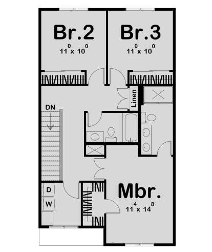 Second Floor for House Plan #963-00636