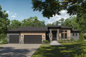 Modern House Plan #5631-00161 Elevation Photo
