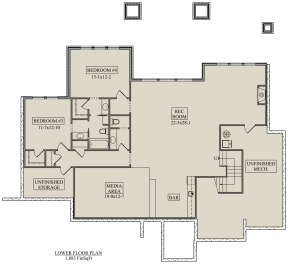 Basement for House Plan #5631-00161