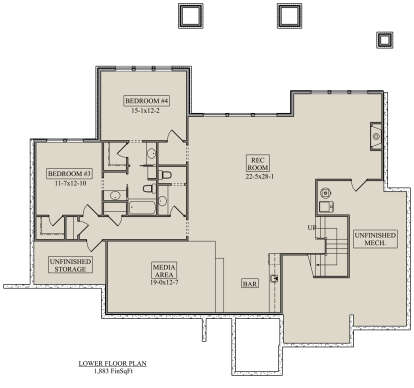 Basement for House Plan #5631-00161