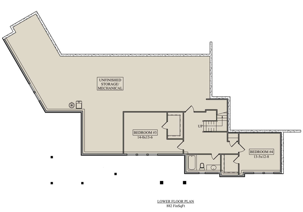 Basement for House Plan #5631-00162
