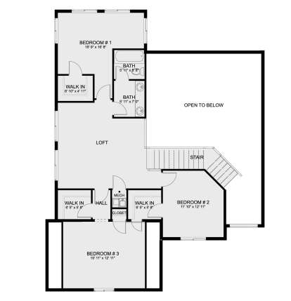 Second Floor for House Plan #2802-00137