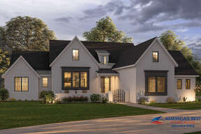 Modern Transitional House Plan #041-00265 Elevation Photo