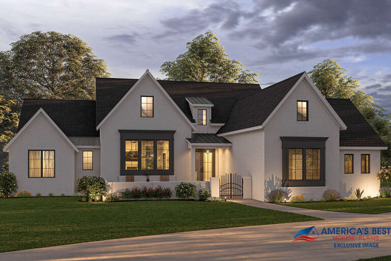 Modern Transitional House Plan #041-00265 Elevation Photo