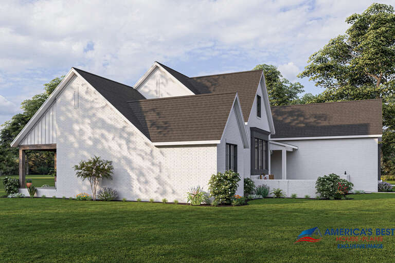 Modern Transitional House Plan #041-00265 Elevation Photo