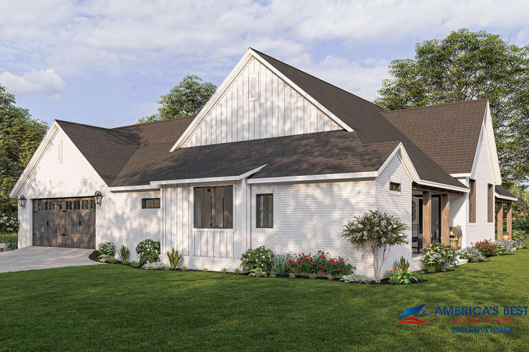 Modern Transitional House Plan #041-00265 Elevation Photo
