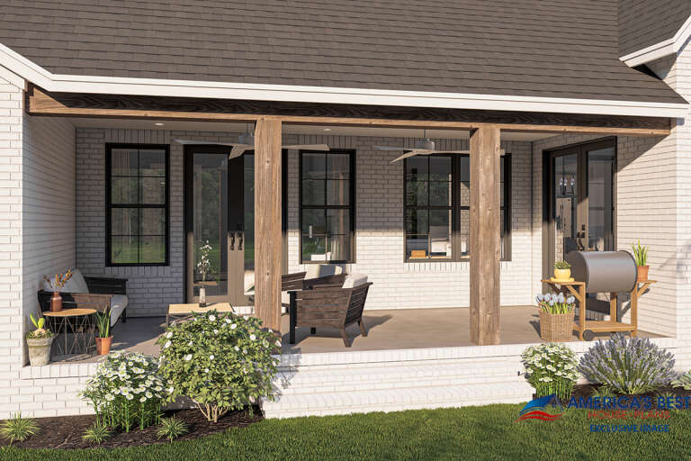 Modern Transitional House Plan #041-00265 Elevation Photo
