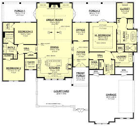 Main Floor for House Plan #041-00265