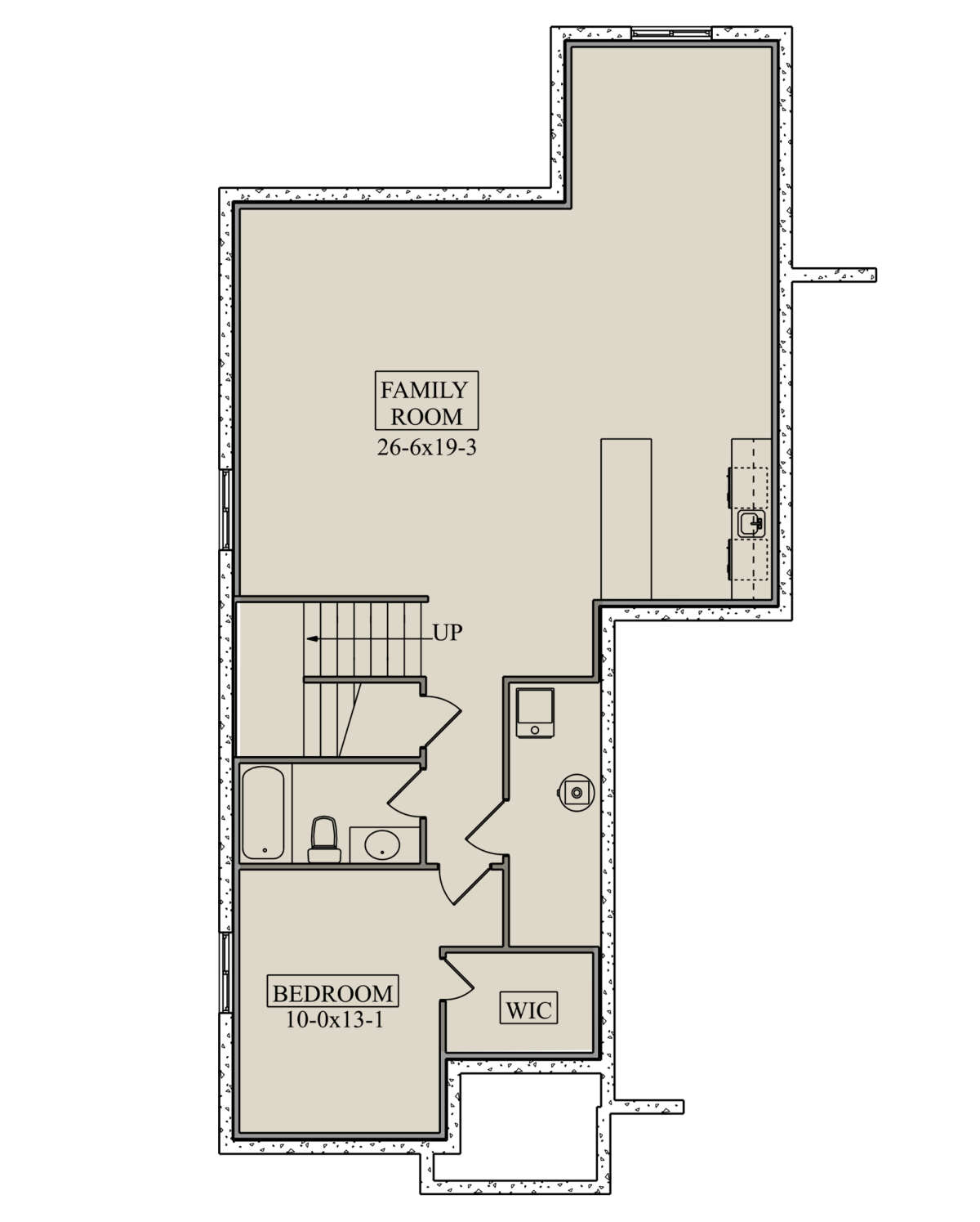 Basement for House Plan #5631-00166