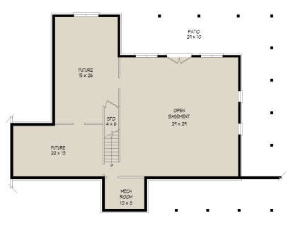 Basement for House Plan #940-00437