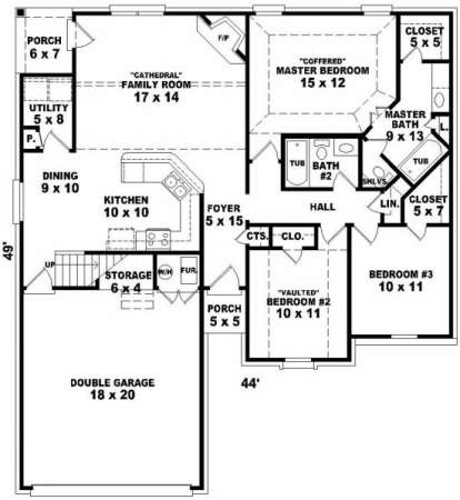 Floorplan for House Plan #053-00328