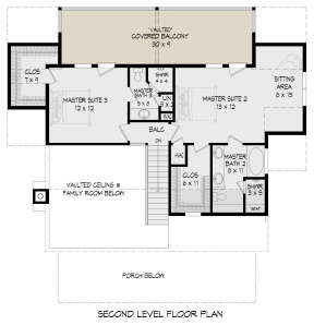 Second Floor for House Plan #940-00444