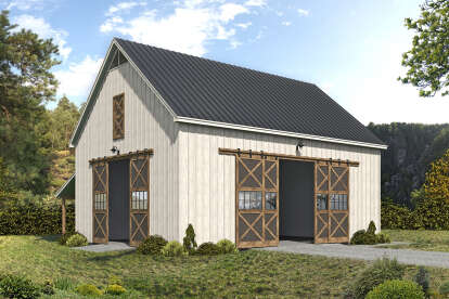 Barn House Plan #940-00445 Elevation Photo