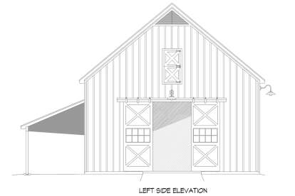 Barn House Plan #940-00445 Elevation Photo