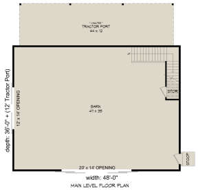 First Floor for House Plan #940-00445