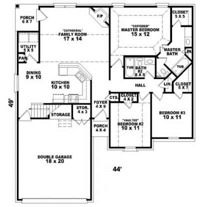 Floorplan for House Plan #053-00329
