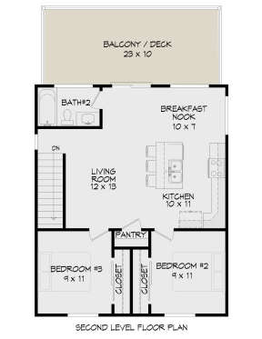 Second Floor for House Plan #940-00449