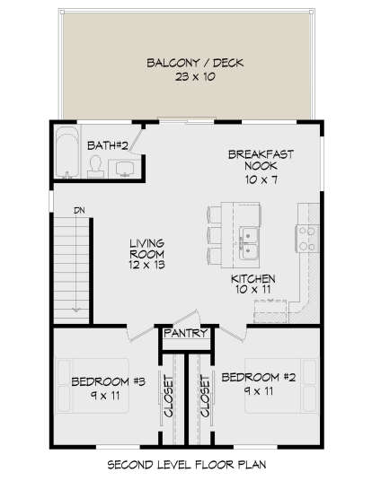 Second Floor for House Plan #940-00449