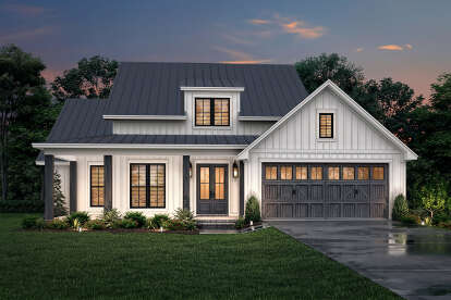 Modern Farmhouse House Plan #041-00266 Elevation Photo