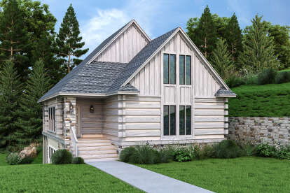 Log House Plan #048-00283 Elevation Photo