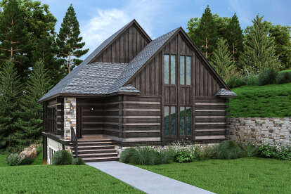 Log House Plan #048-00283 Elevation Photo