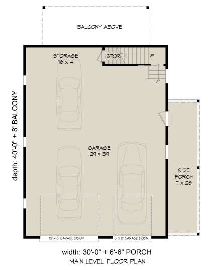 Garage Floor for House Plan #940-00450