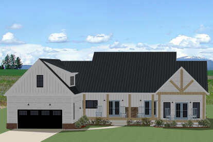 Modern Farmhouse House Plan #6849-00117 Elevation Photo