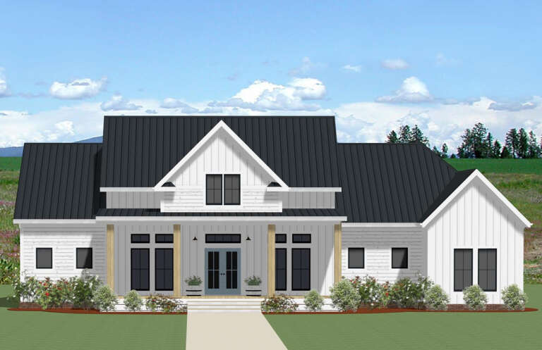 Modern Farmhouse House Plan #6849-00117 Elevation Photo