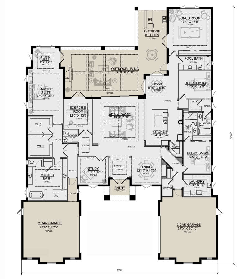 House Plan House Plan #26456 Drawing 1