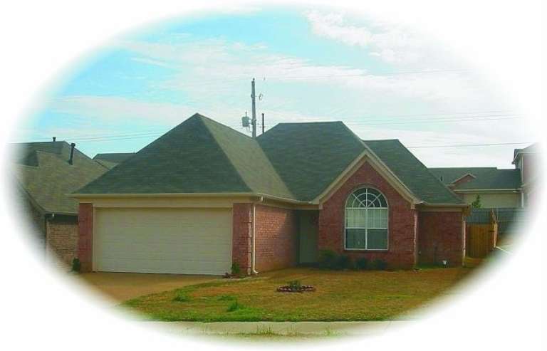 Narrow Lot House Plan #053-00331 Elevation Photo