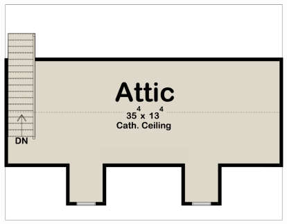 Attic Space for House Plan #963-00640