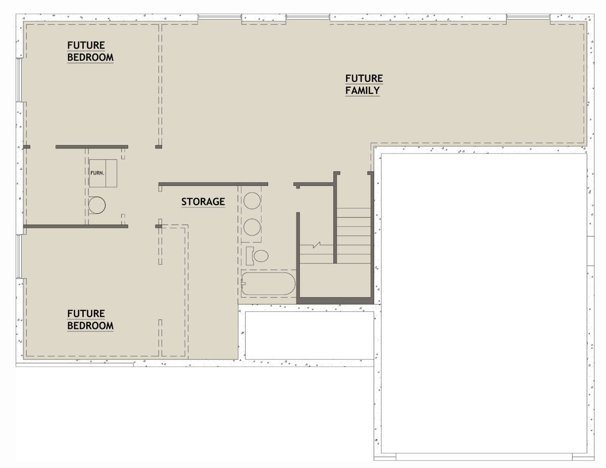 Basement for House Plan #8768-00033