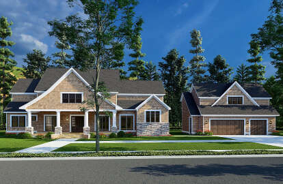 5 Bed, 4 Bath, 3448 Square Foot House Plan - #8318-00231