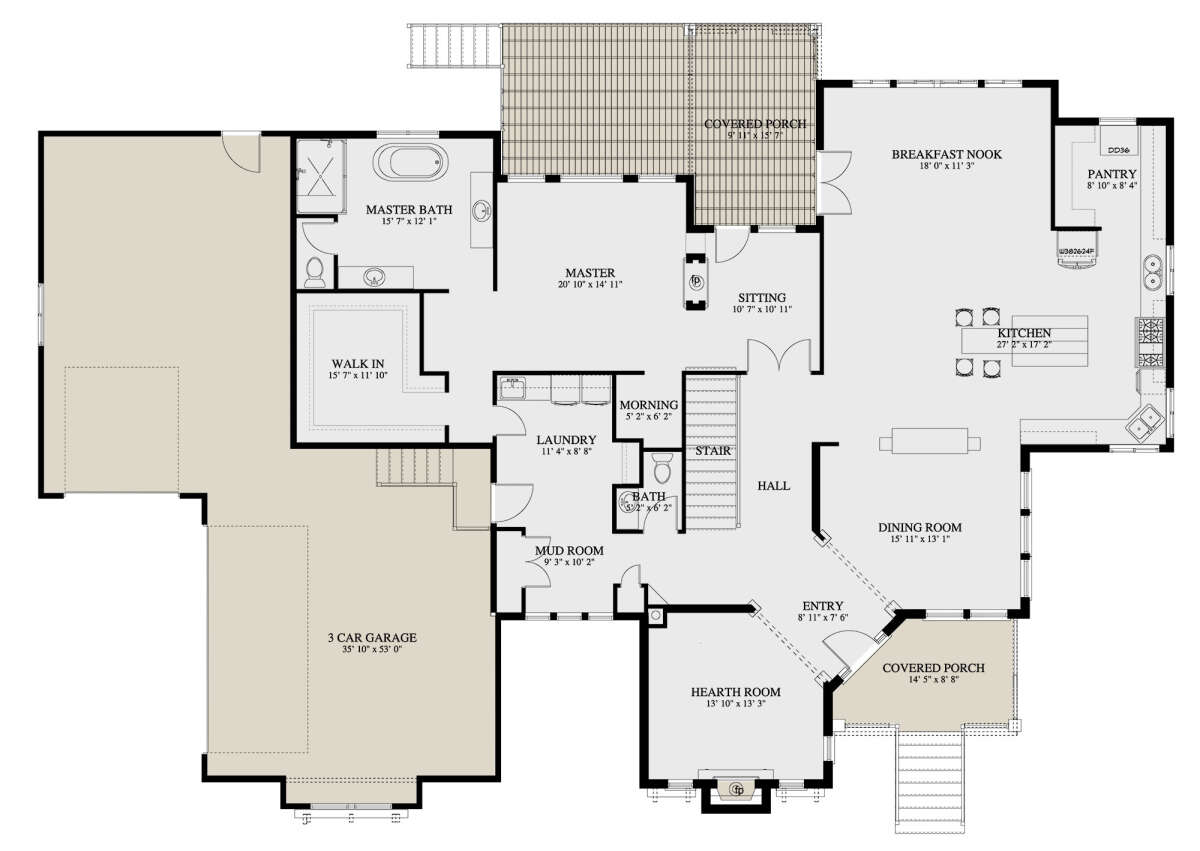 Main Floor for House Plan #2802-00139