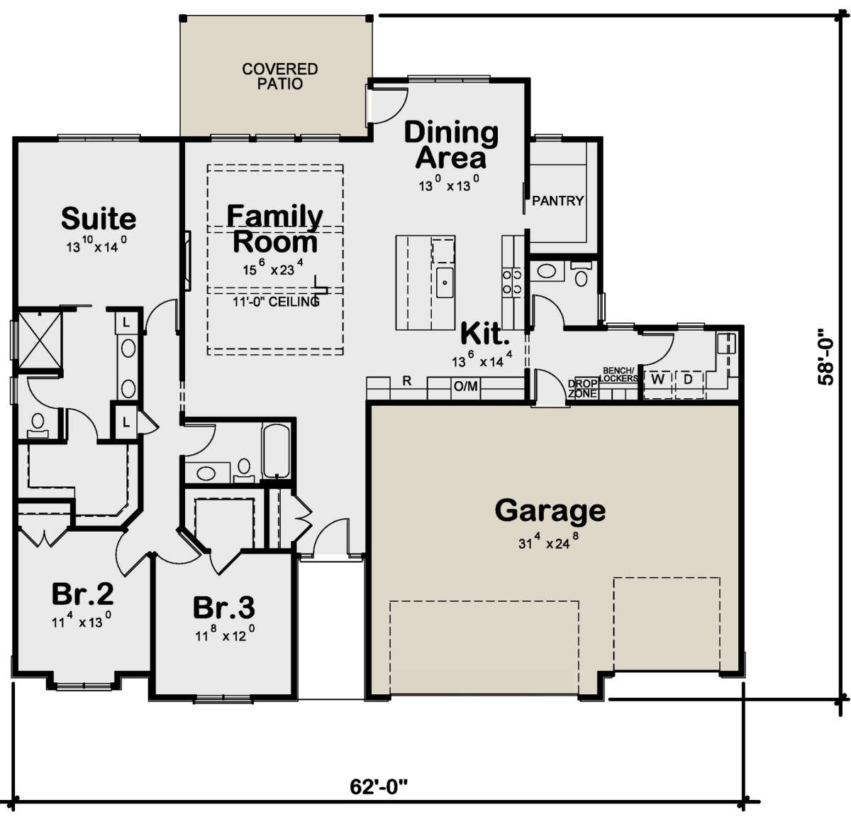 Main Floor for House Plan #402-01732