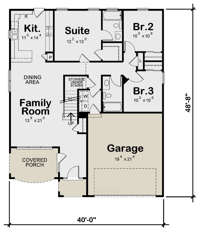 Traditional Plan - 1,872 Square Feet, 4 Bedrooms, 3 Bathrooms | Floor ...