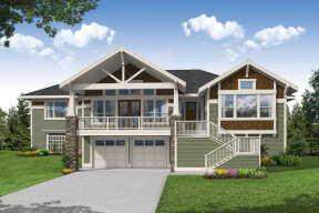 Craftsman House Plan #035-00988 Elevation Photo